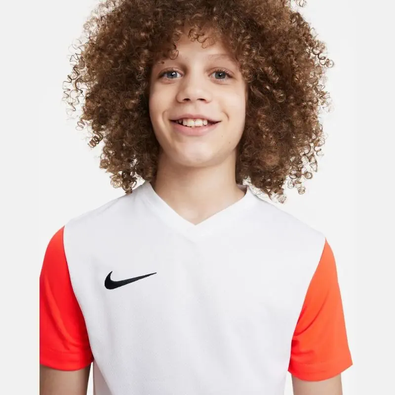 Maillot Nike Tiempo Premier II Blanc & Rouge pour enfant Maillot Nike Tiempo Premier II Blanc & Rouge pour enfant