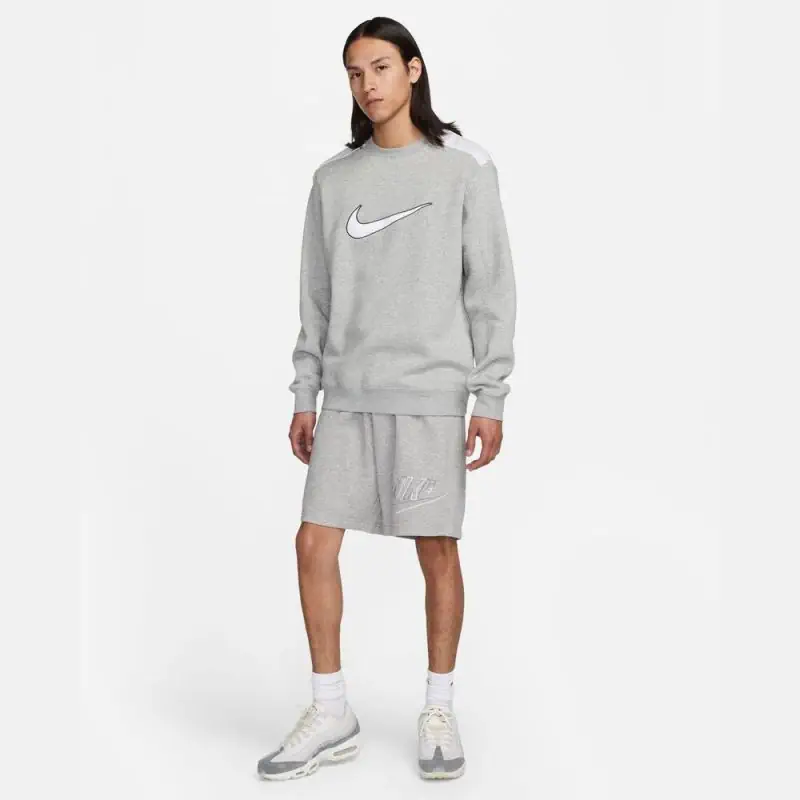 sweat nike sportswear crew bb gris homme fn0245 063 sweat nike sportswear crew bb gris homme fn0245 063