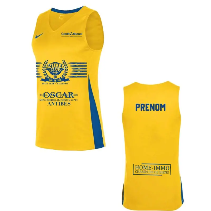 Maillot de match Nike Azurea Basket Club Jaune pour enfant Maillot de match Nike Azurea Basket Club Jaune pour enfant