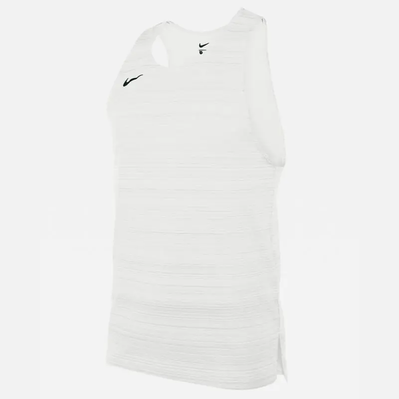 NT0300-100 Débardeur de running Nike Stock Dry Miler Blanc pour Homme NT0300-100 Débardeur de running Nike Stock Dry Miler Blanc pour Homme