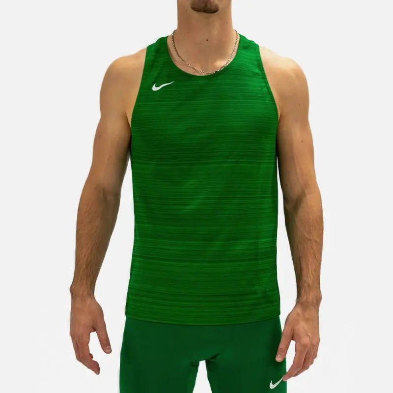 NT0300-302 Débardeur de running Nike Stock Dry Miler Vert pour Homme NT0300-302 Débardeur de running Nike Stock Dry Miler Vert pour Homme