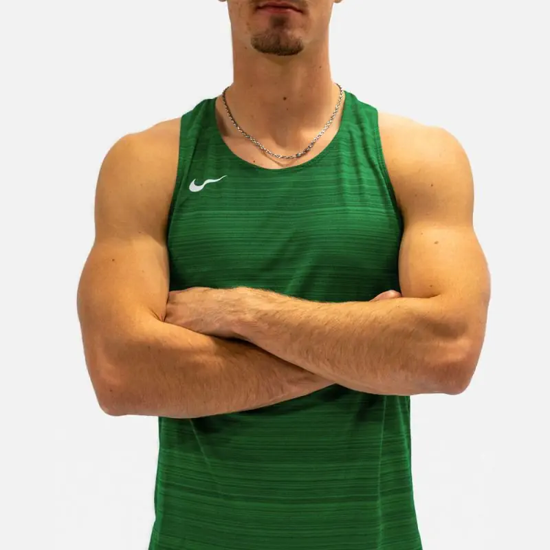 NT0300-302 Débardeur de running Nike Stock Dry Miler Vert pour Homme NT0300-302 Débardeur de running Nike Stock Dry Miler Vert pour Homme
