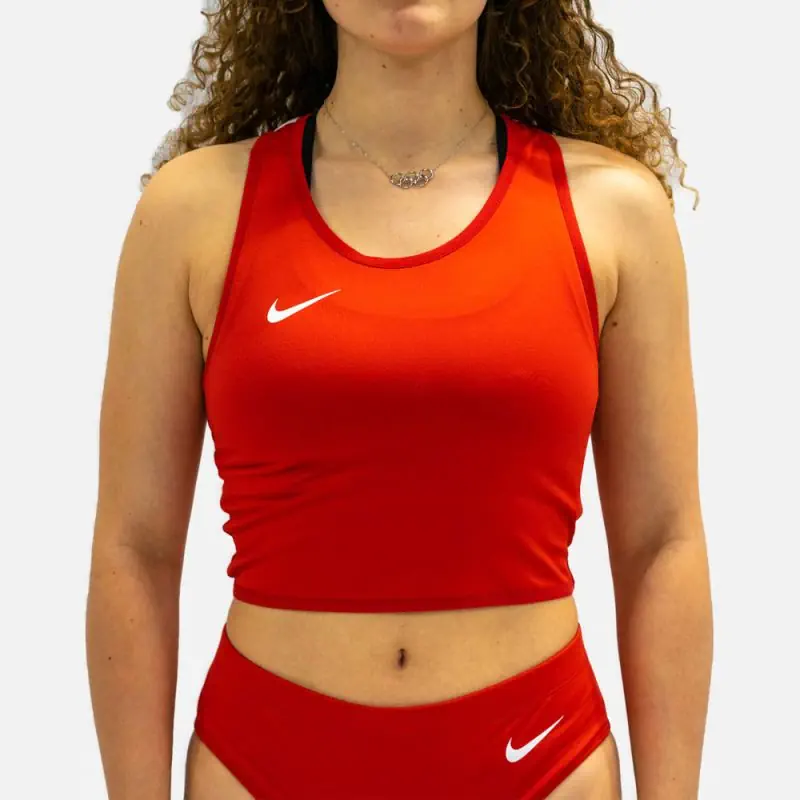 Débardeur Court Nike Team Stock Cover Top Rouge pour Femme NT0312-657 Débardeur Court Nike Team Stock Cover Top Rouge pour Femme NT0312-657